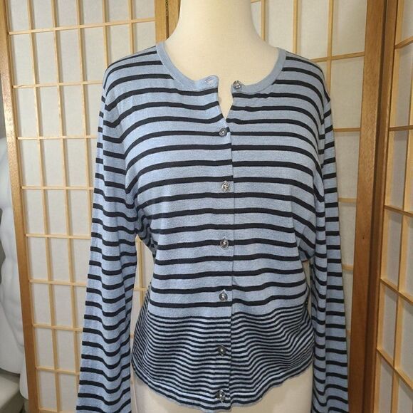J.āJillāLgāPetĀ StripedāCardigan - Picture 13 of 14